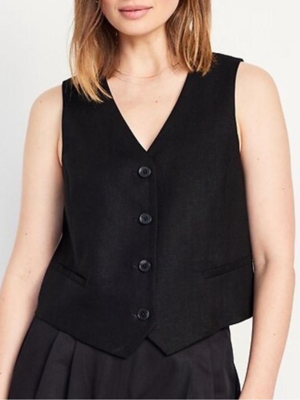 Old Navy Linen Blend Vest